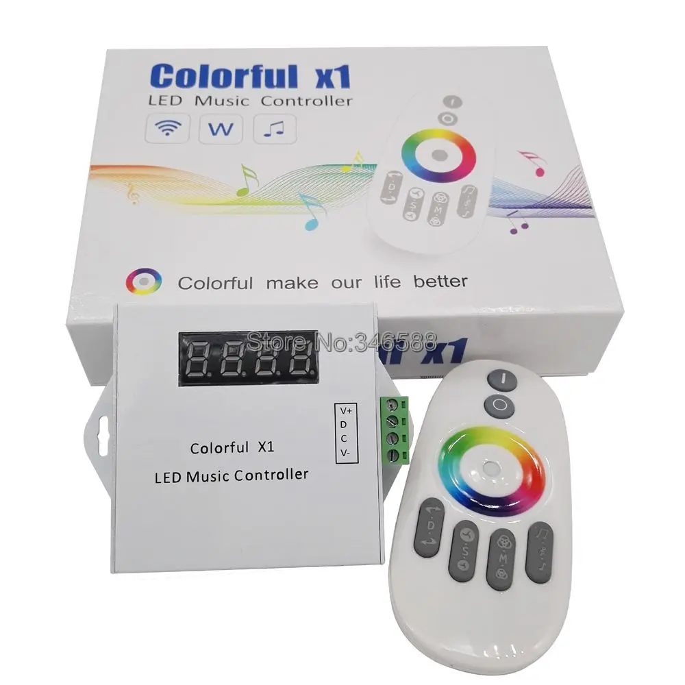 DC5V 12V 24V 18A Colorful X1 WS2811 /WS2812B /6812 /1903/6803 Magic Dream Color LED Controller 600Pixels with RF Touch Remote
DC5V 12V 24V 18A Colorful X1 WS2811 /WS2812B /6812 /1903/6803 Magic Dream Color LED Controller 600Pixels with RF Touch Remote