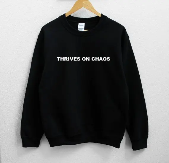Sugarbaby Thrives On Chaos Unisex Sweatshirt Long Sleeve Fashion Tumblr Jummper Crew Neck Casual Tops Unisex Aesthetic Tops
Sugarbaby Thrives On Chaos Unisex Sweatshirt Long Sleeve Fashion Tumblr Jummper Crew Neck Casual Tops Unisex Aesthetic Tops