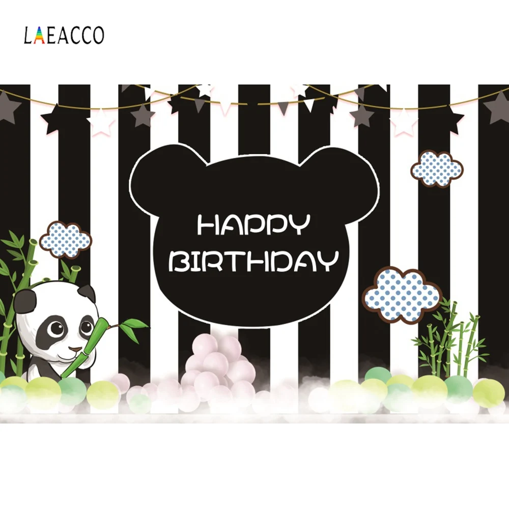 Panda Birthday Party Bamboos Cloud Black and White Stripe Baby Portrait Photo Backdrops Photographic Background For Photo Studio
Panda Birthday Party Bamboos Cloud Black and White Stripe Baby Portrait Photo Backdrops Photographic Background For Photo Studio