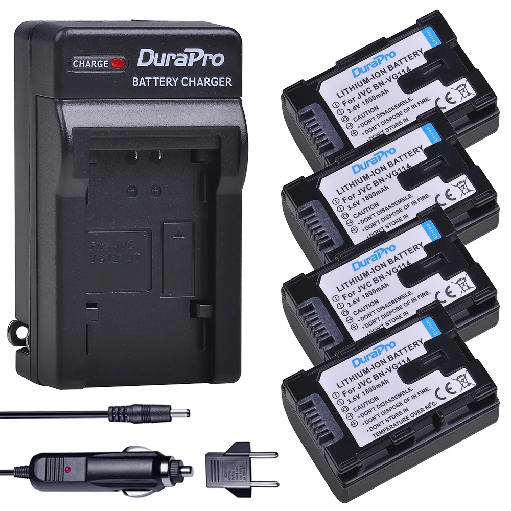 DuraPro BN VG114 BN-VG114 1800mAH аккумулятор + Автомобильное зарядное устройство для JVC
DuraPro BN VG114 BN-VG114 1800mAH аккумулятор + Автомобильное зарядное устройство для JVC