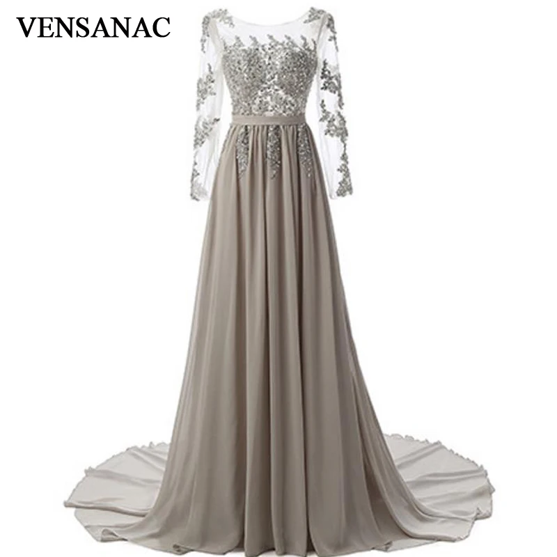 VENSANAC 2017 New A Line Embroidery O Neck Long Evening Dresses Full Sleeve Elegant Sash Sweep Train Lace Party Prom Gowns
VENSANAC 2017 New A Line Embroidery O Neck Long Evening Dresses Full Sleeve Elegant Sash Sweep Train Lace Party Prom Gowns