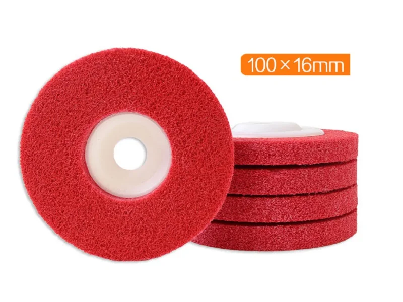 New 10pcs/lot Metal polishing wheel 100*16mm 9p Non woven abrasive wheel Nylon Fiber polishing wheel Abrasive disc
New 10pcs/lot Metal polishing wheel 100*16mm 9p Non woven abrasive wheel Nylon Fiber polishing wheel Abrasive disc