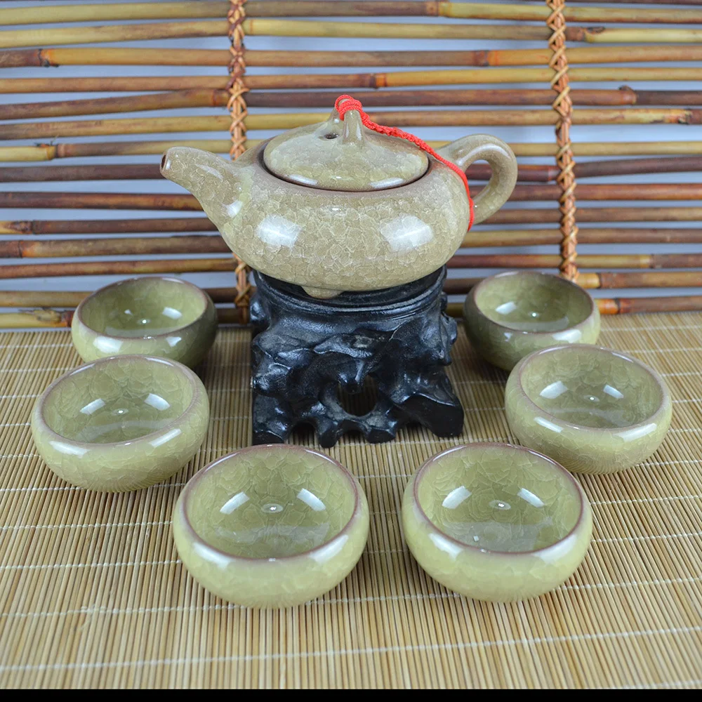 Top quality ceramic ice crack teaset, kungfu different color style tea set with gift packaging
Top quality ceramic ice crack teaset, kungfu different color style tea set with gift packaging