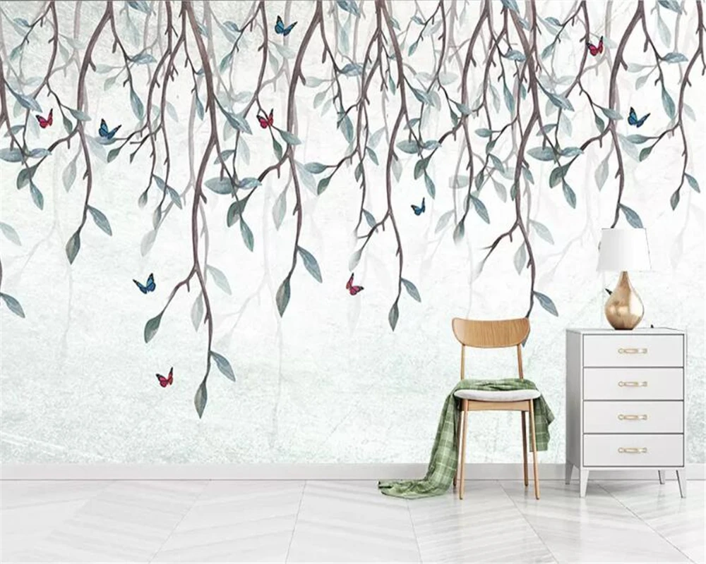 Beibehang Custom wallpaper modern fresh hand-painted plant flower vine living room Bedside background wall painting 3d wallpaper
Beibehang Custom wallpaper modern fresh hand-painted plant flower vine living room Bedside background wall painting 3d wallpaper