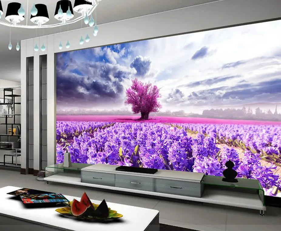 Custom photo wallpaper Large wall painting background wall paper Lavender TV wall decoration painting living style wallpaper
Custom photo wallpaper Large wall painting background wall paper Lavender TV wall decoration painting living style wallpaper