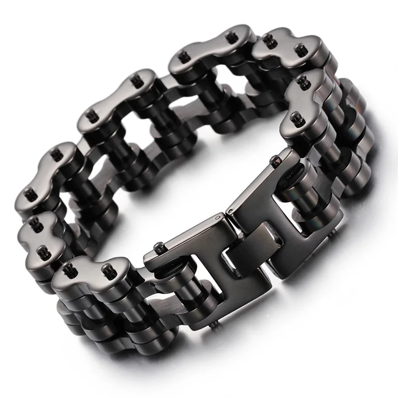 Black 22mm men 's bracelet titanium steel punk jewelry tide boys fashion accessories wholesale
Black 22mm men 's bracelet titanium steel punk jewelry tide boys fashion accessories wholesale