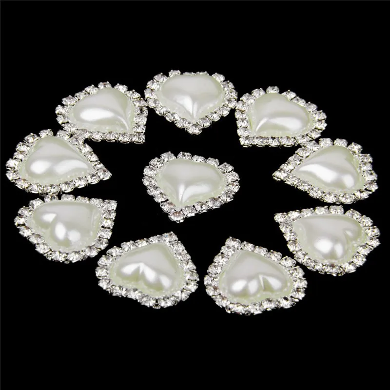 10 pc/Pack Heart Shape Rhinestone Faux Pearl Glue on Flat Back Embellishments 20mm x 25mm Ivory white AA7966
10 pc/Pack Heart Shape Rhinestone Faux Pearl Glue on Flat Back Embellishments 20mm x 25mm Ivory white AA7966