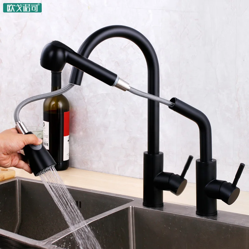 Black surface pull out kitchen faucet 2-function water sprayer hand shower head faucets
Black surface pull out kitchen faucet 2-function water sprayer hand shower head faucets