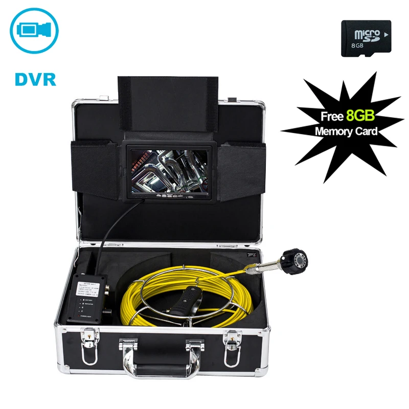 Easy And Simple To Handle 20m Sewer Drain Pipeline Inspection Camera Video System DVR With 7 inch LCD
Easy And Simple To Handle 20m Sewer Drain Pipeline Inspection Camera Video System DVR With 7 inch LCD