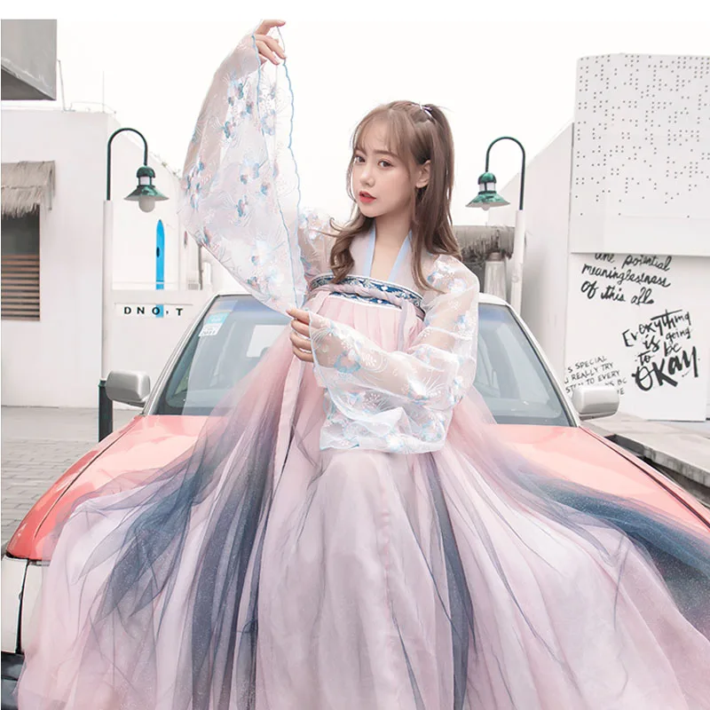 Hanfu Costume Women Elegant Embroidery Hanfu Chinese Ancient And Traditional Clothes Folk Dance Performance Costume DQL1086
Hanfu Costume Women Elegant Embroidery Hanfu Chinese Ancient And Traditional Clothes Folk Dance Performance Costume DQL1086