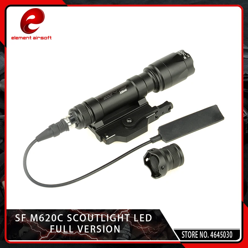Element Airsoft M620C New CREE R2 LED Scout Light Handheld Spotlight for Hunting 220 Lumens for Picatinny Rails
Element Airsoft M620C New CREE R2 LED Scout Light Handheld Spotlight for Hunting 220 Lumens for Picatinny Rails