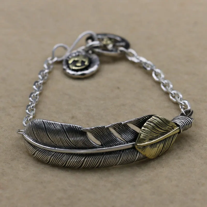 Retro Thai Silver Creative Jewelry Feathers Takahashi Goro Characteristics S925 Sterling Silver Bracelet Men And Women Bracelet
Retro Thai Silver Creative Jewelry Feathers Takahashi Goro Characteristics S925 Sterling Silver Bracelet Men And Women Bracelet