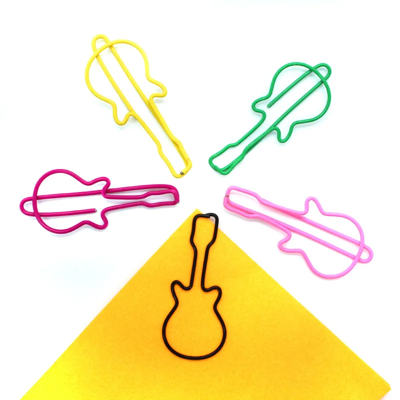 Guitar-shaped Paper Clips Metal BookMark Cute Clip Student Stationery Gift Musical Series For Office School 100Pcs/Lot
Guitar-shaped Paper Clips Metal BookMark Cute Clip Student Stationery Gift Musical Series For Office School 100Pcs/Lot