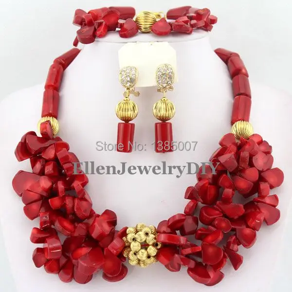 Stylish Nigerian African Wedding Coral Beads Jewelry Set Orange Coral Jewelry Set Necklace Bracelet Earrings Sets TL1494
Stylish Nigerian African Wedding Coral Beads Jewelry Set Orange Coral Jewelry Set Necklace Bracelet Earrings Sets TL1494