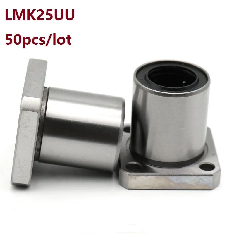 50pcs/lot LMK25UU LMK25 Square Flange Linear Bushing linear Bearing flange linear ball bearing for linear shaft CNC 3D printer
50pcs/lot LMK25UU LMK25 Square Flange Linear Bushing linear Bearing flange linear ball bearing for linear shaft CNC 3D printer