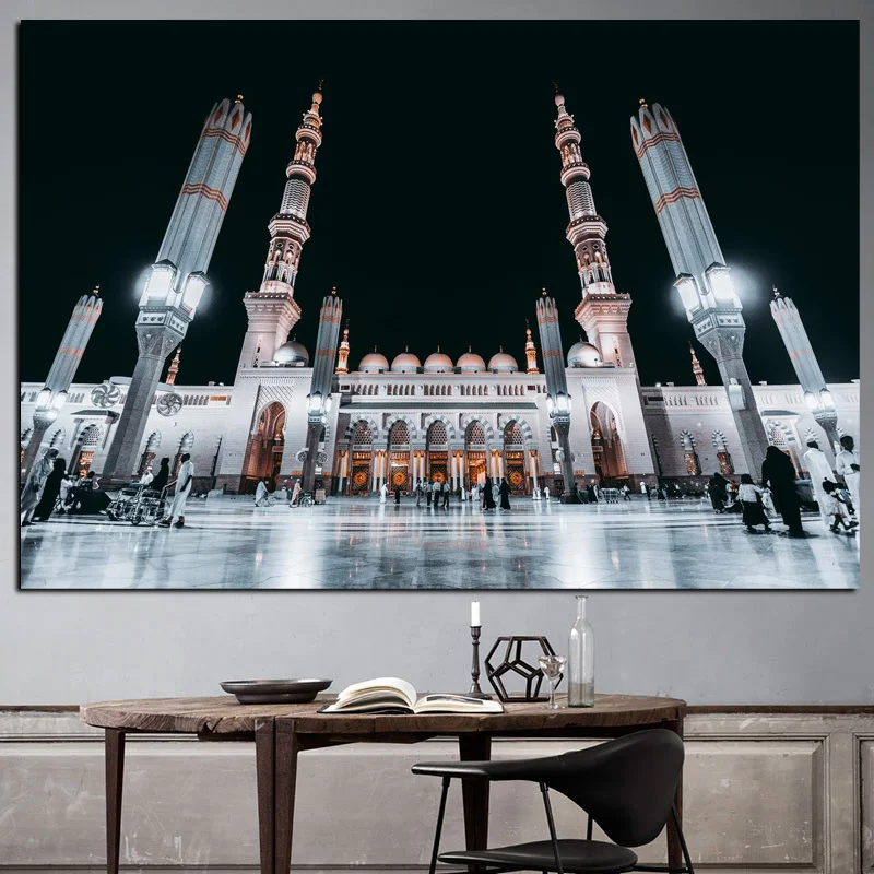 HD Print Islamic Architecture Masjid Al Nabawi in Madinah Religious Poster on Canvas Wall Painting for Living Room Sofa Cuadros
HD Print Islamic Architecture Masjid Al Nabawi in Madinah Religious Poster on Canvas Wall Painting for Living Room Sofa Cuadros