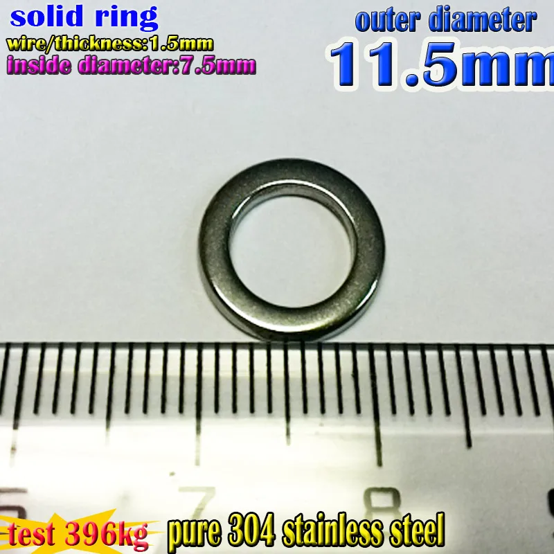 fishing solid rings size1.5*7.5mm*11.5mm Quantity 200pcs/lot 3 04Stainless steel Wholesale
fishing solid rings size1.5*7.5mm*11.5mm Quantity 200pcs/lot 3 04Stainless steel Wholesale