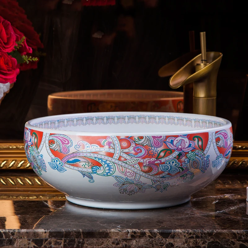 Chinese Europe Vintage Style Art wash basin Ceramic Counter Top Wash Basin Bathroom Sinks blue and white flower wash basin
Chinese Europe Vintage Style Art wash basin Ceramic Counter Top Wash Basin Bathroom Sinks blue and white flower wash basin
