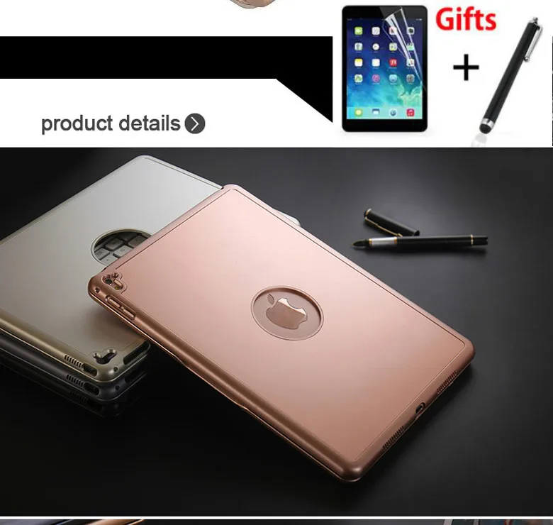 Wireless Bluetooth Keyboard Case For iPad 9.7 New 2017 2018 A1822 A1823 cases Backlit Light keyboard funda cover + flim + pen
Wireless Bluetooth Keyboard Case For iPad 9.7 New 2017 2018 A1822 A1823 cases Backlit Light keyboard funda cover + flim + pen