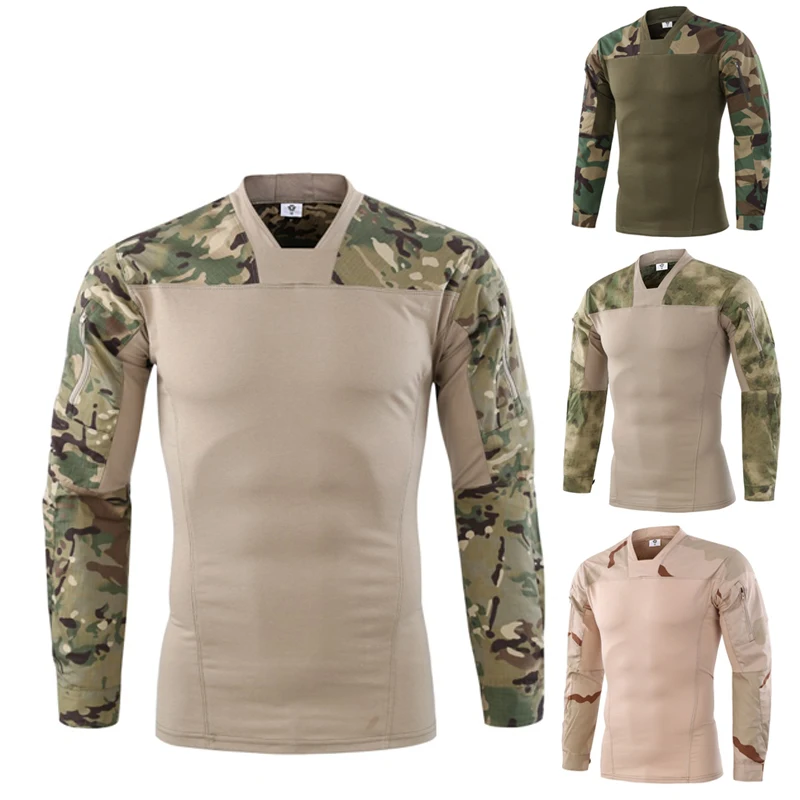 Male military tactical outdoor T-shirt V-Neck stylish lightweight breathable training air gun paintball army combat clothing New
Male military tactical outdoor T-shirt V-Neck stylish lightweight breathable training air gun paintball army combat clothing New
