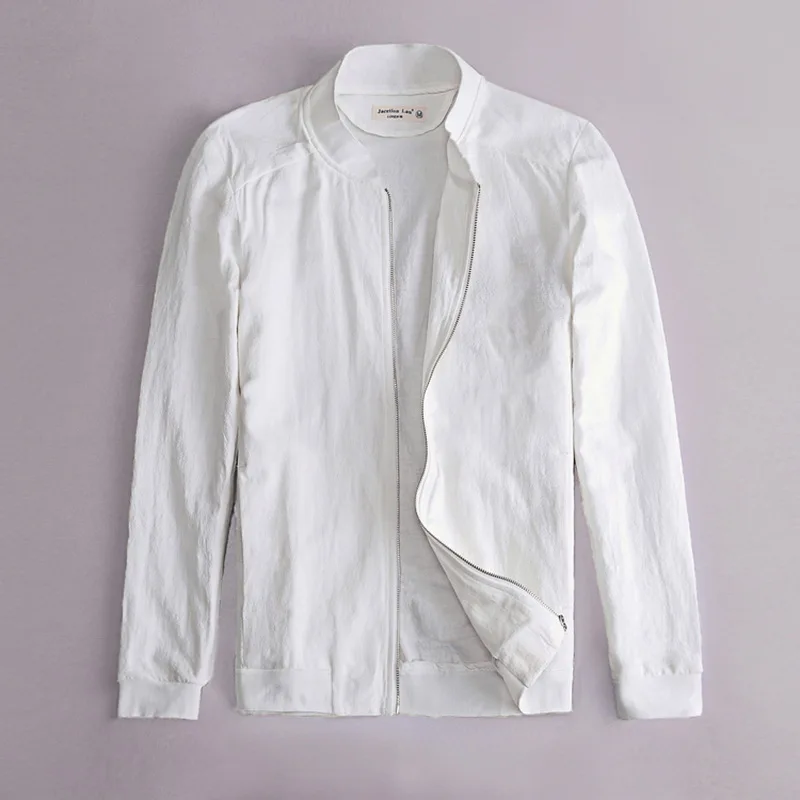 Spring Autumn Italy slim fit jacket men Linen white clothes thin Cotton coat men brand clothing stand collar outerwear Jaqueta
Spring Autumn Italy slim fit jacket men Linen white clothes thin Cotton coat men brand clothing stand collar outerwear Jaqueta