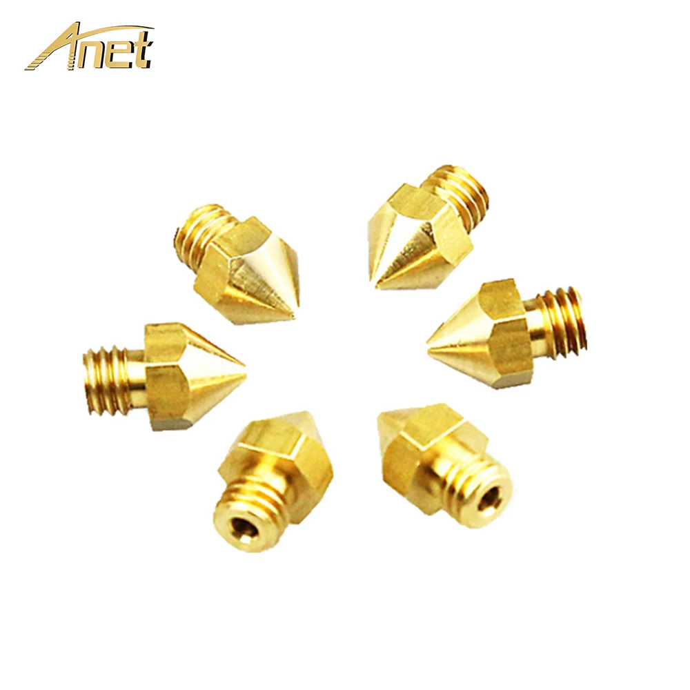 Форсунка экструдера Anet 5 шт., 0,2/0,3/0,4/0,5/0,6 мм, печатающая головка смешанного диаметра для экструдера MK8 1,75 мм, Makerbot Ultimaker, 3D-принтер
Форсунка экструдера Anet 5 шт., 0,2/0,3/0,4/0,5/0,6 мм, печатающая головка смешанного диаметра для экструдера MK8 1,75 мм, Makerbot Ultimaker, 3D-принтер