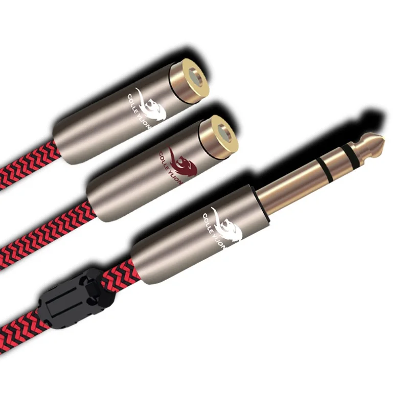 1/4'' TRS Stereo 6.35mm male to Double 6.35mm female Audio Cable For Mixing Console Amplifier Y Splitter Extension Cord
1/4'' TRS Stereo 6.35mm male to Double 6.35mm female Audio Cable For Mixing Console Amplifier Y Splitter Extension Cord