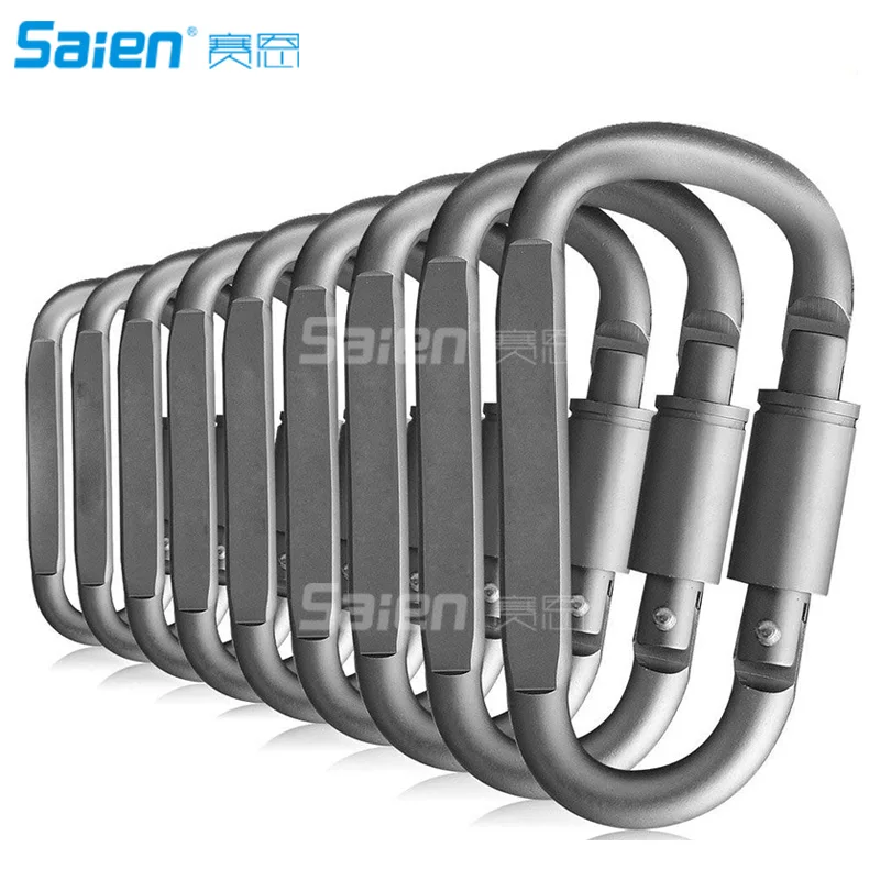 Carabiner Clip Aluminum D-Ring Locking Durable Strong and Light Large Carabiners Clip Set for Outdoor Camping (9 Pack)
Carabiner Clip Aluminum D-Ring Locking Durable Strong and Light Large Carabiners Clip Set for Outdoor Camping (9 Pack)