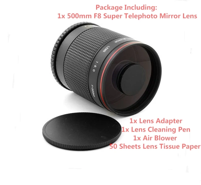 500mm f/8 Super Telephoto Mirror Lens to for Olympus EP1,EP2,EP3,EPL1,EPL2 Camera
500mm f/8 Super Telephoto Mirror Lens to for Olympus EP1,EP2,EP3,EPL1,EPL2 Camera