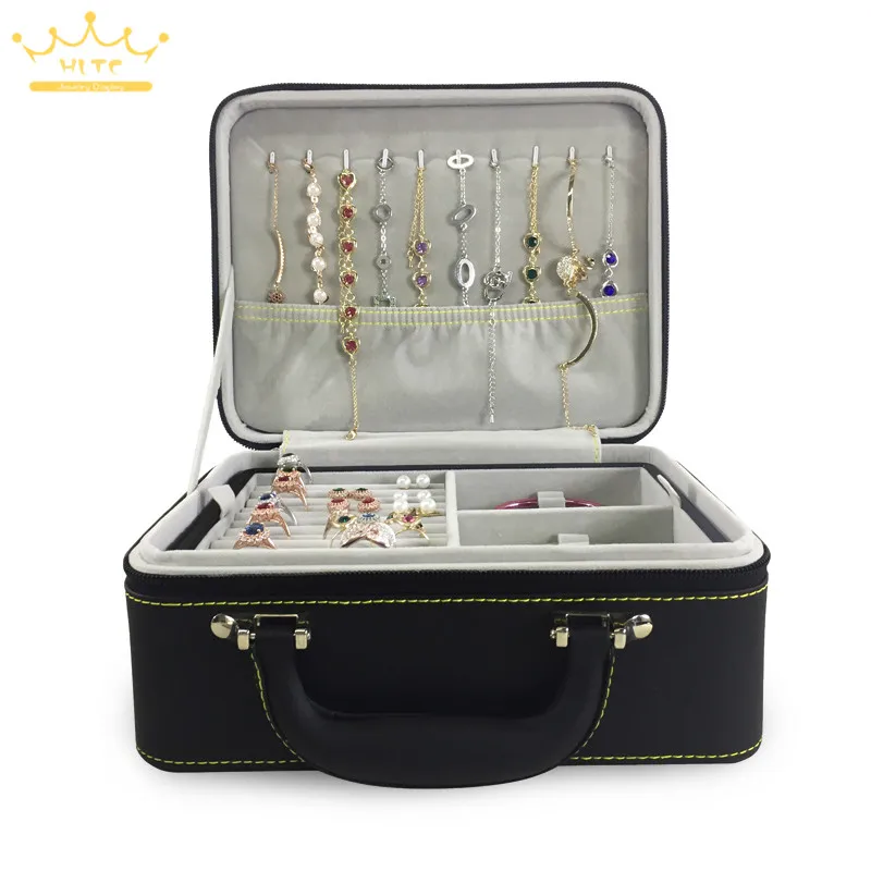 1pc PU leather double jewellery with zipper storage box multilayer earrings necklace bracelet ring storage jewelry box
1pc PU leather double jewellery with zipper storage box multilayer earrings necklace bracelet ring storage jewelry box