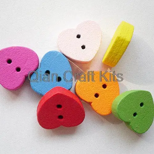 500pcs Wooden Buttons, Hearts, Mixed Color, 13x15mm, 2-Hole little wood heart beads
500pcs Wooden Buttons, Hearts, Mixed Color, 13x15mm, 2-Hole little wood heart beads