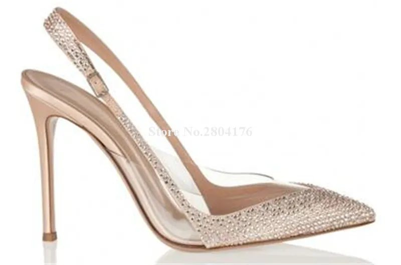 Women Luxurious Bling Bling Rhinestone Patchworks Colors Thin Heel Pumps Pointed Toe PVC Transparent High Heels Wedding Shoes
Women Luxurious Bling Bling Rhinestone Patchworks Colors Thin Heel Pumps Pointed Toe PVC Transparent High Heels Wedding Shoes