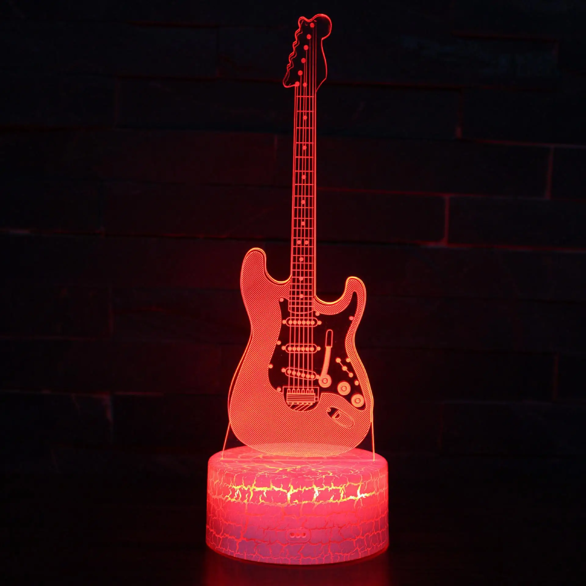 Electric Guitar Bedside Table Lamps Diy Men And Women's Birthday Creative Gift White Base Lovely 7 Color Change 3d Lamp
Electric Guitar Bedside Table Lamps Diy Men And Women's Birthday Creative Gift White Base Lovely 7 Color Change 3d Lamp