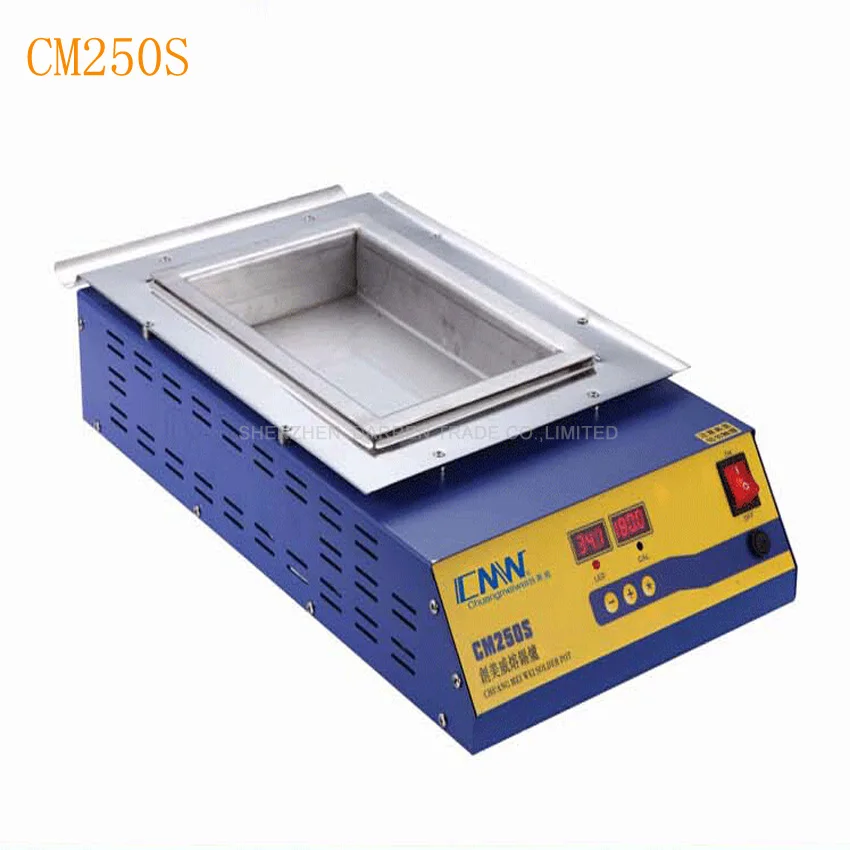 1pc CM-250S Lead-free Double digital Solder Pot Soldering Desoldering Bath 250*160*45mm 1800W
1pc CM-250S Lead-free Double digital Solder Pot Soldering Desoldering Bath 250*160*45mm 1800W