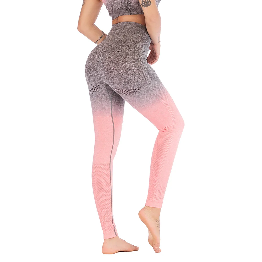 Women High Waist Seamless Yoga Pants Tummy Control Stretchy Gym Tights Gradient Color Sports Fitness Leggings Running Pants
Women High Waist Seamless Yoga Pants Tummy Control Stretchy Gym Tights Gradient Color Sports Fitness Leggings Running Pants