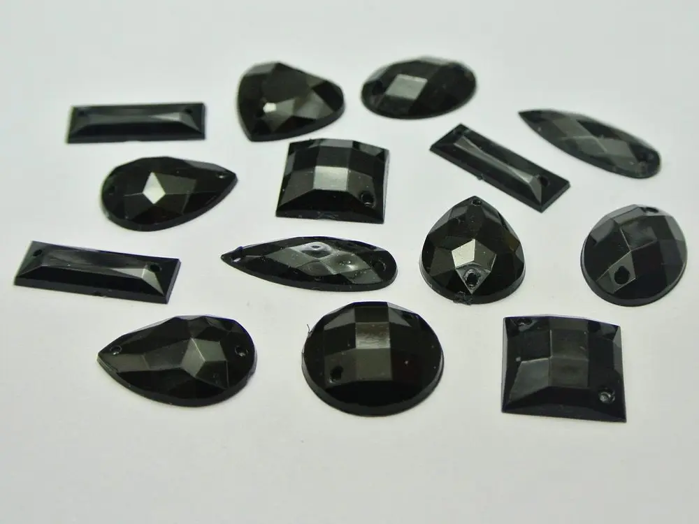 100 pcs Black Color Flatback Acrylic Sewing Rhinestone Assorted Shape Sew on beads diy Jewelry Accessories 
100 pcs Black Color Flatback Acrylic Sewing Rhinestone Assorted Shape Sew on beads diy Jewelry Accessories