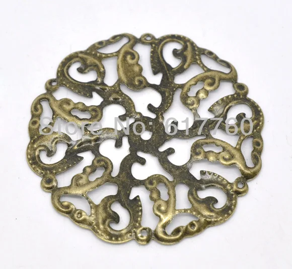 Free shipping-50Pcs Antique Bronze Filigree Round Wraps Connectors DIY Jewelry Findings Connectors 44mm J0009
Free shipping-50Pcs Antique Bronze Filigree Round Wraps Connectors DIY Jewelry Findings Connectors 44mm J0009