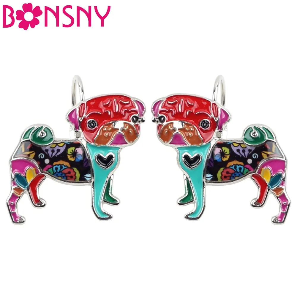Bonsny Enamel Alloy Bulldog Pug Dog Earrings Stud French Clip Animal Pets Jewelry For Girls Women Lady Decoration Wholesale
Bonsny Enamel Alloy Bulldog Pug Dog Earrings Stud French Clip Animal Pets Jewelry For Girls Women Lady Decoration Wholesale