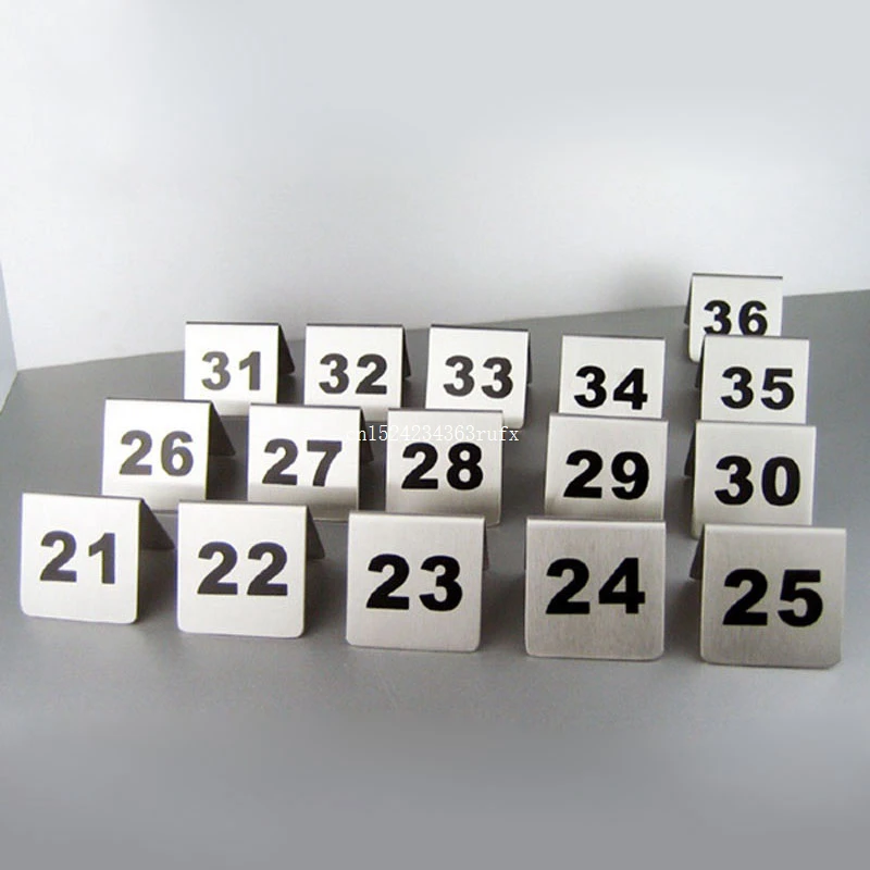 100pcs Table Numbers Cards Number 1-100 Stainless Steel Table Sign Card for Small Restaurant Hotel Cafe Bar Tools
100pcs Table Numbers Cards Number 1-100 Stainless Steel Table Sign Card for Small Restaurant Hotel Cafe Bar Tools