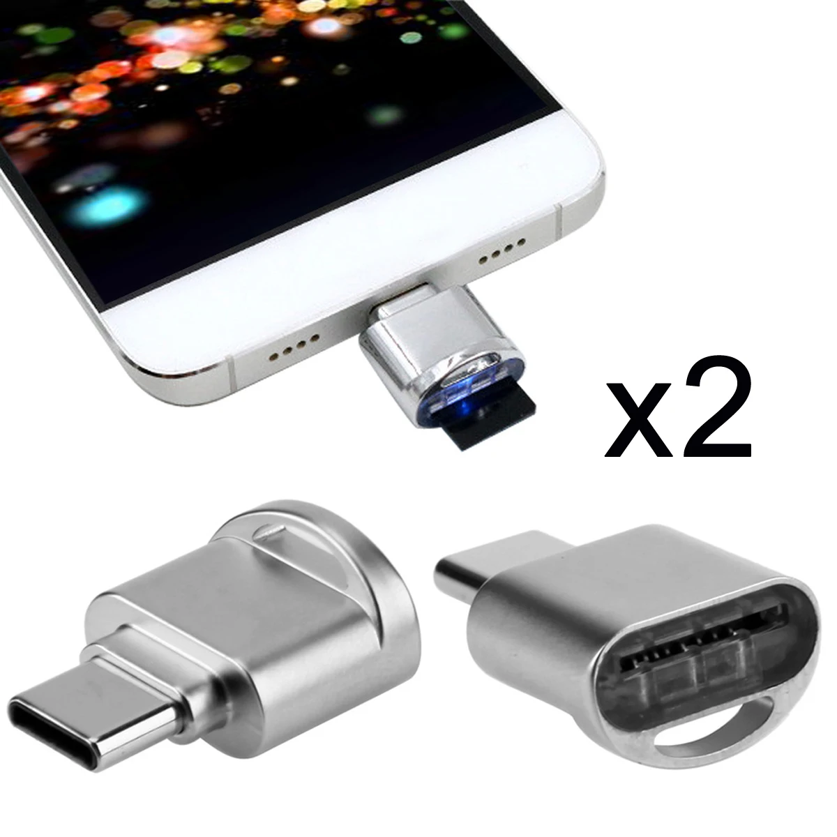CY 2pcs USB 2.0 Type C USB-C to Micro SD SDXC TF Card Reader Adapter for Cell Phone
CY 2pcs USB 2.0 Type C USB-C to Micro SD SDXC TF Card Reader Adapter for Cell Phone