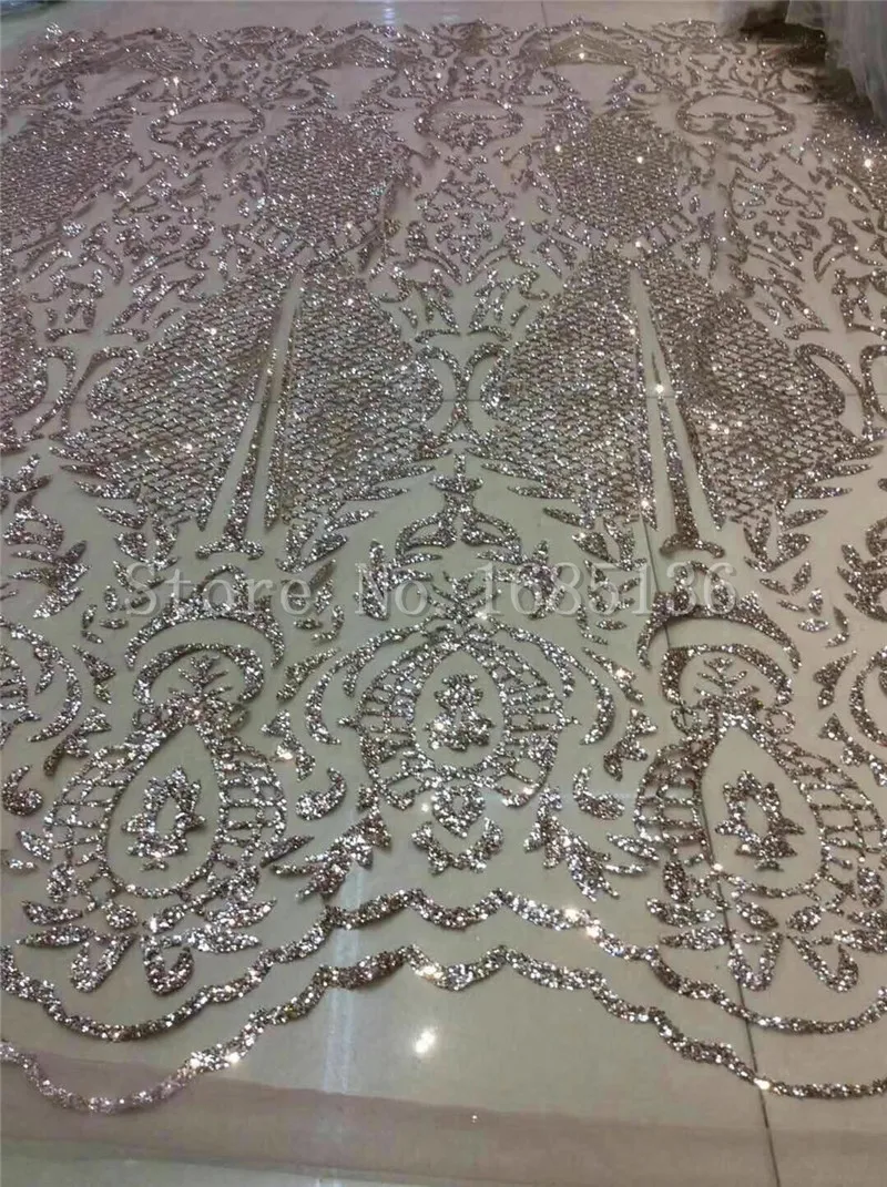 Latest H-91403 african glued glitter lace fabric high quality nigerian mesh lace in rose gold color
Latest H-91403 african glued glitter lace fabric high quality nigerian mesh lace in rose gold color