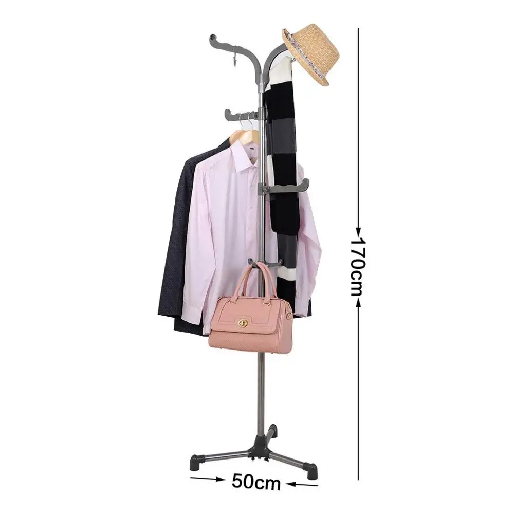 Home Bedside Garment Scarf Standing Rack Stainless Steel Living Room Tripod Clothing Cop Rack with Folding ABS Hooks DQ0775
Home Bedside Garment Scarf Standing Rack Stainless Steel Living Room Tripod Clothing Cop Rack with Folding ABS Hooks DQ0775