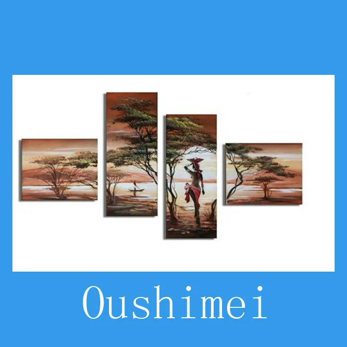 Hand Painted 4 Piece Modern Decorative Abstract Oil Paintings On Canvas African Nude Women Landscape Group Pictures
Hand Painted 4 Piece Modern Decorative Abstract Oil Paintings On Canvas African Nude Women Landscape Group Pictures