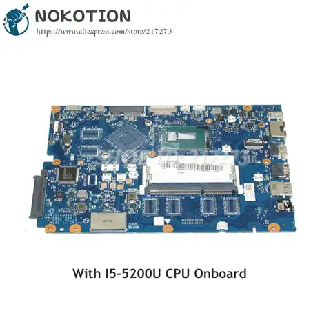 NOKOTION CG410 CG510 NM-A681 Main Board For Lenovo Ideapad 100-15IBD Laptop Motherboard I5-5200U CPU Onboard