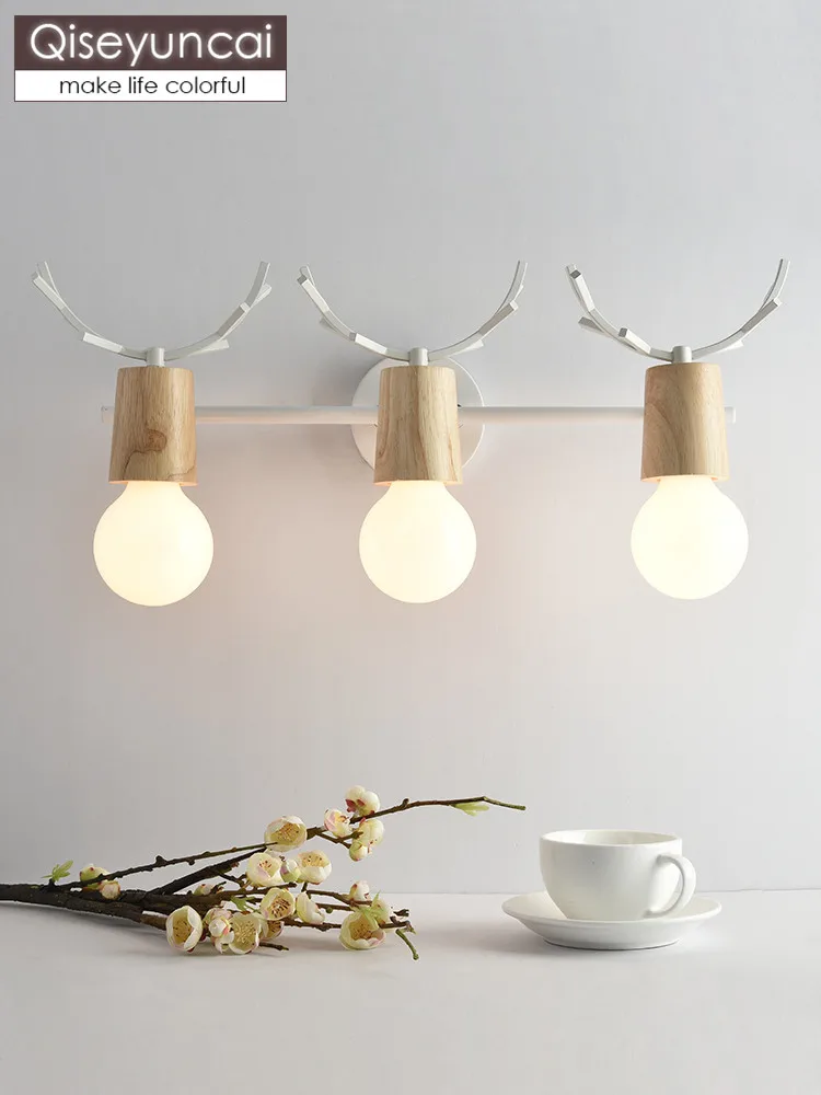 Qiseyuncai Nordic led creative antler wall lamp bathroom bathroom mirror cabinet dressing table dressing lighting
Qiseyuncai Nordic led creative antler wall lamp bathroom bathroom mirror cabinet dressing table dressing lighting
