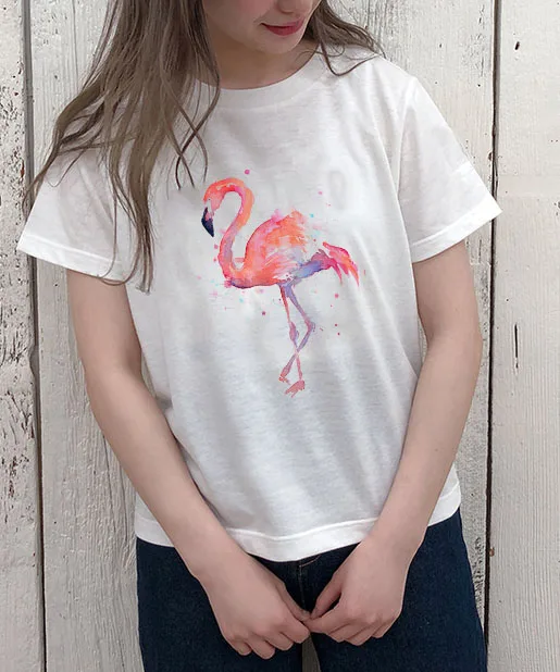 Summer Fun White T-shirt Print of A Flamingo Fashion Cute Short Sleeve Kids Tee Shirt Girls Funny Tops Casual Chidren Shirts
Summer Fun White T-shirt Print of A Flamingo Fashion Cute Short Sleeve Kids Tee Shirt Girls Funny Tops Casual Chidren Shirts