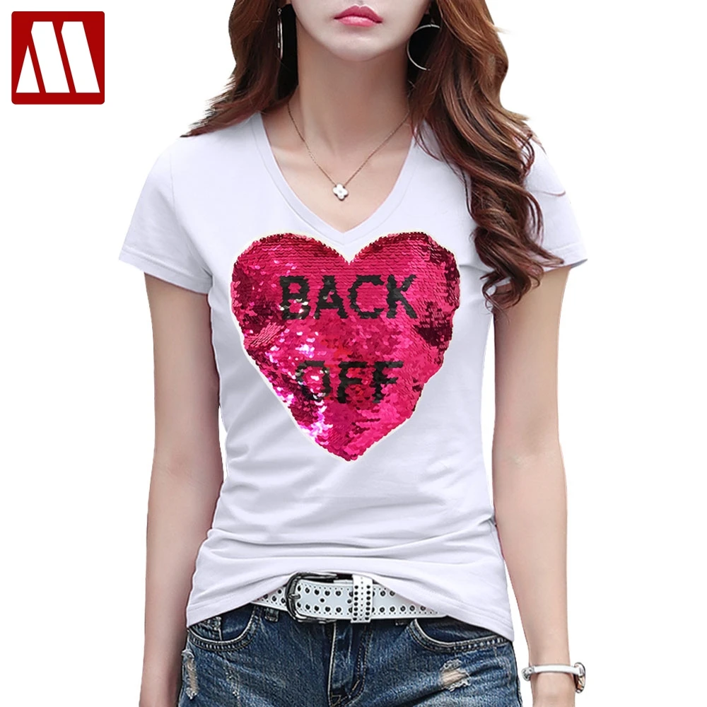Reversible Sequins Letters T Shirts Magical Color Changing Sequins Tees Women Discoloration Tops Creative Girls Graffiti Solid
Reversible Sequins Letters T Shirts Magical Color Changing Sequins Tees Women Discoloration Tops Creative Girls Graffiti Solid