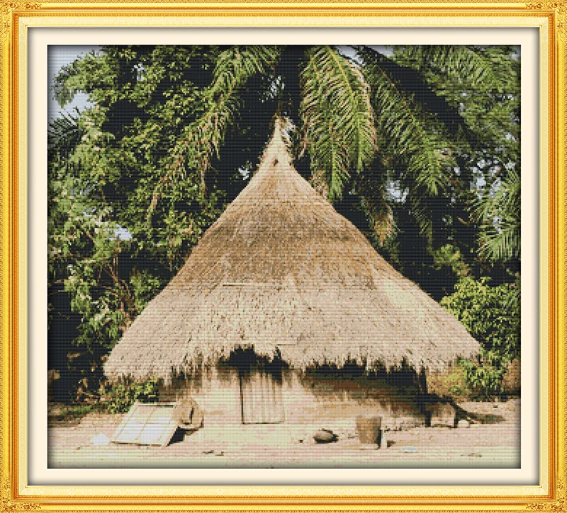 African local house cross stitch kit 14ct 11ct count printed canvas stitching embroidery DIY handmade needlework
African local house cross stitch kit 14ct 11ct count printed canvas stitching embroidery DIY handmade needlework