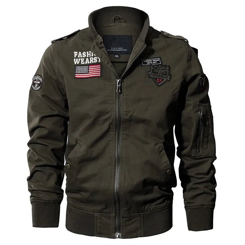 New Spring Military Style Airborne Pilot Jacket Men Tactical Flight Jacket Autumn US Flag Air Force Motorcycle Outwear Cotton
New Spring Military Style Airborne Pilot Jacket Men Tactical Flight Jacket Autumn US Flag Air Force Motorcycle Outwear Cotton