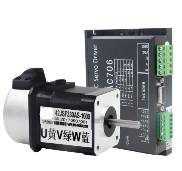 32W 24VDC 0.1N.m NEMA17 Brushless DC servo motor driver kit 1000 line 3000rpm JMC 42JSF330AS+MCAC706
32W 24VDC 0.1N.m NEMA17 Brushless DC servo motor driver kit 1000 line 3000rpm JMC 42JSF330AS+MCAC706